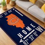 nfl chicago bears football team logo sport carpet area rug home decor living room cbw121