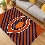 nfl chicago bears football team logo sport carpet area rug home decor living room cbw124