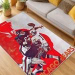 nfl chicago bears football team logo sport carpet area rug home decor living room cbw125