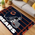 nfl chicago bears football team logo sport carpet area rug home decor living room cbw127