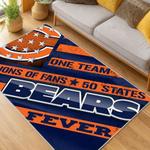 nfl chicago bears football team logo sport carpet area rug home decor living room cbw130
