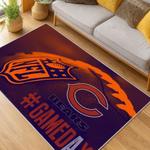 nfl chicago bears football team logo sport carpet area rug home decor living room cbw133
