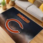 nfl chicago bears football team logo sport carpet area rug home decor living room cbw134