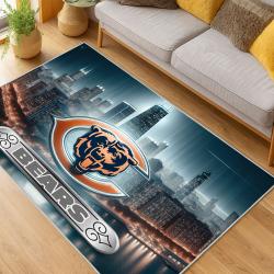 NFL Chicago Bears football Team Logo Sport Carpet Area Rug Home Decor Gift CBW135