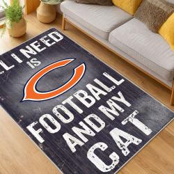 NFL Chicago Bears football Team Logo Sport Carpet Area Rug Home Decor Gift CBW141