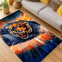 NFL Chicago Bears football Team Logo Sport Carpet Area Rug Home Decor Gift CBW142