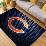 nfl chicago bears football team logo sport carpet area rug home decor living room cbw144