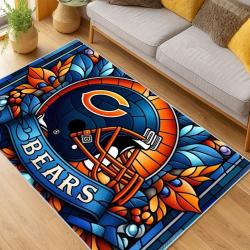 NFL Chicago Bears football Team Logo Sport Carpet Area Rug Home Decor Gift CBW146