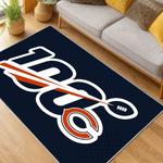 nfl chicago bears football team logo sport carpet area rug home decor living room cbw151