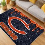nfl chicago bears football team logo sport carpet area rug home decor living room cbw152