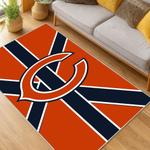 nfl chicago bears football team logo sport carpet area rug home decor living room cbw160