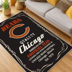 NFL Chicago Bears football Team Logo Sport Carpet Area Rug Home Decor Gift CBW161