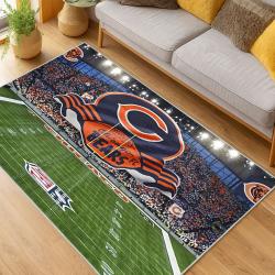 NFL Chicago Bears football Team Logo Sport Carpet Area Rug Home Decor Gift CBW165
