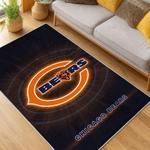 nfl chicago bears football team logo sport carpet area rug home decor living room cbw167