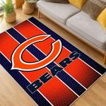 nfl chicago bears football team logo sport carpet area rug home decor living room cbw168