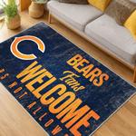 nfl chicago bears football team logo sport carpet area rug home decor living room cbw170