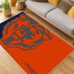 nfl chicago bears football team logo sport carpet area rug home decor living room cbw171
