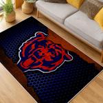 nfl chicago bears football team logo sport carpet area rug home decor living room cbw174