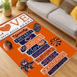 nfl chicago bears football team logo sport carpet area rug home decor living room cbw177