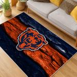 nfl chicago bears football team logo sport carpet area rug home decor living room cbw182