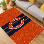 nfl chicago bears football team logo sport carpet area rug home decor living room cbw184