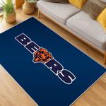 nfl chicago bears football team logo sport carpet area rug home decor living room cbw185