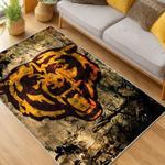 nfl chicago bears football team logo sport carpet area rug home decor living room cbw186