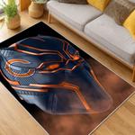 nfl chicago bears football team logo sport carpet area rug home decor living room cbw187