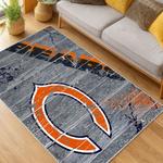 nfl chicago bears football team logo sport carpet area rug home decor living room cbw195