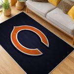 nfl chicago bears football team logo sport carpet area rug home decor living room cbw197