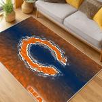 nfl chicago bears football team logo sport carpet area rug home decor living room cbw198