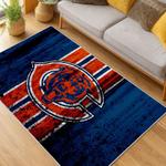 nfl chicago bears football team logo sport carpet area rug home decor living room cbw199