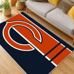 nfl chicago bears football team logo sport carpet area rug home decor living room cbw202