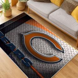 NFL Chicago Bears football Team Logo Sport Carpet Area Rug Home Decor Gift CBW204
