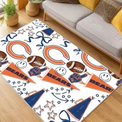 NFL Chicago Bears football Team Logo Sport Carpet Area Rug Home Decor Gift CBW207