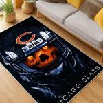nfl chicago bears football team logo sport carpet area rug home decor living room cbw209
