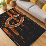 nfl chicago bears football team logo sport carpet area rug home decor living room cbw211