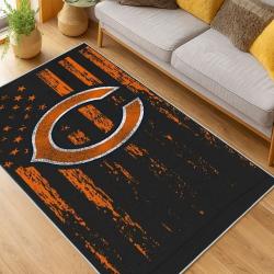 NFL Chicago Bears football Team Logo Sport Carpet Area Rug Home Decor Gift CBW211