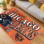 nfl chicago bears football team logo sport carpet area rug home decor living room cbw212