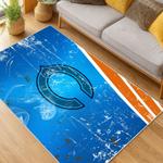 nfl chicago bears football team logo sport carpet area rug home decor living room cbw43