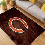 nfl chicago bears football team logo sport carpet area rug home decor living room cbw44