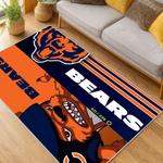 nfl chicago bears football team logo sport carpet area rug home decor living room cbw48