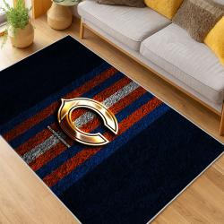 NFL Chicago Bears football Team Logo Sport Carpet Area Rug Home Decor Gift CBW49