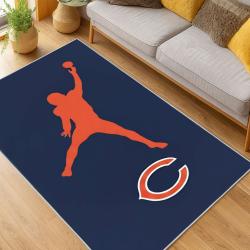 NFL Chicago Bears football Team Logo Sport Carpet Area Rug Home Decor Gift CBW54