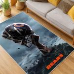 nfl chicago bears football team logo sport carpet area rug home decor living room cbw57