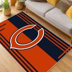 nfl chicago bears football team logo sport carpet area rug home decor living room cbw60