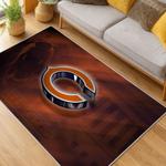 nfl chicago bears football team logo sport carpet area rug home decor living room cbw63