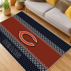 NFL Chicago Bears football Team Logo Sport Carpet Area Rug Home Decor Gift CBW79