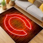 nfl chicago bears football team logo sport carpet area rug home decor living room cbw81