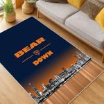 nfl chicago bears football team logo sport carpet area rug home decor living room cbw91